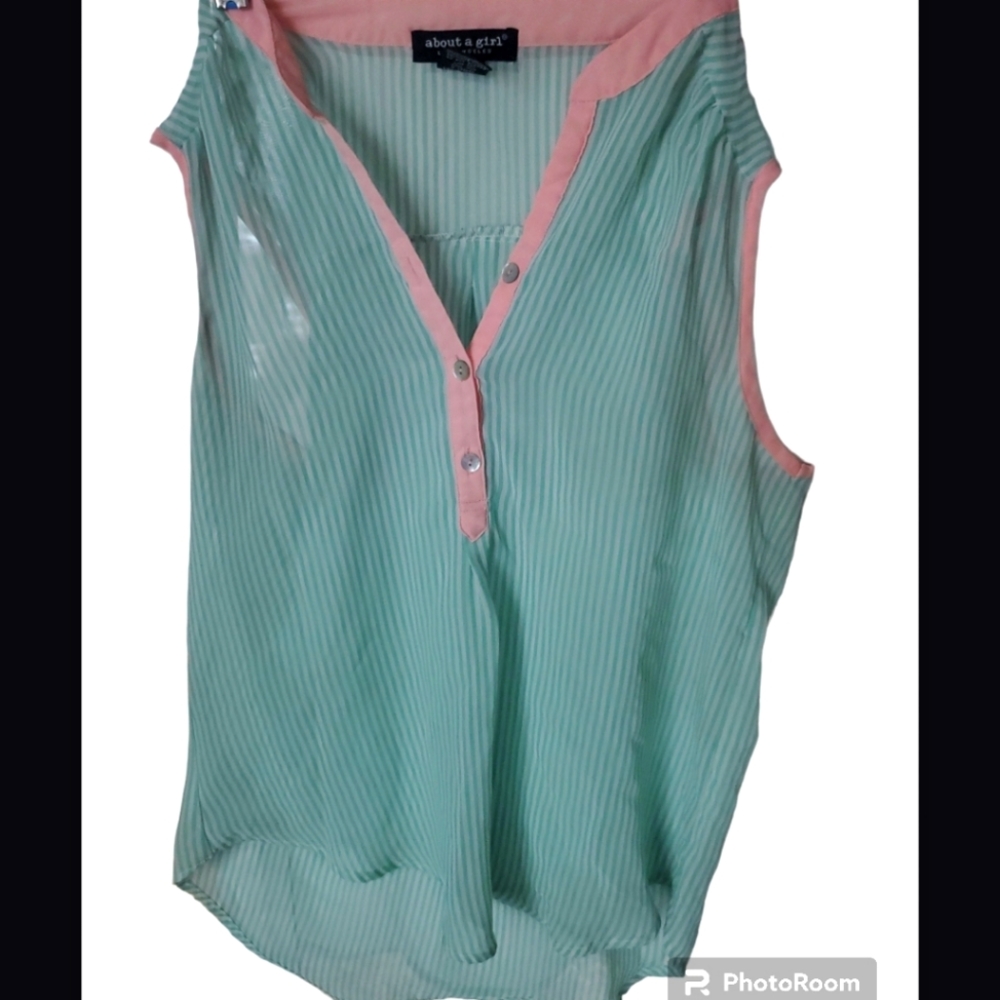 Sz S Sheer Pastel Summer Top